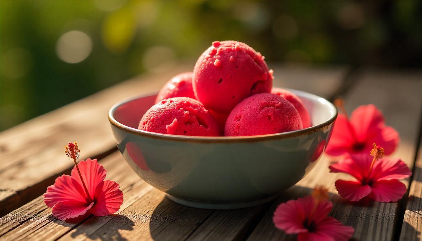 No-Churn Hibiscus Sherbet &ndash; Organic Way LLC
