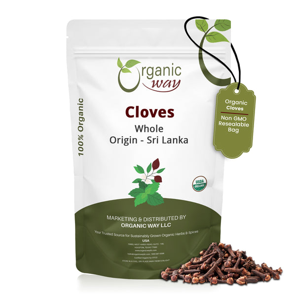 Hand Selected Cloves Whole (Syzygium aromaticum) - Adds Flavour & Aroma | Kosher Certified | Raw, Non GMO & Gluten Free | USDA Certified | Origin - Premium Grade from Sri Lanka