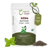 Edible Basil Seeds | Sabja Seeds Rich in Fibers | Kosher Certified | Origin India