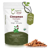 True Ceylon Cinnamon Sticks (Cinnamomum Verum) - Kosher Certified | Raw, Vegan, Non GMO & Gluten Free | USDA Certified | Origin - Sri Lanka