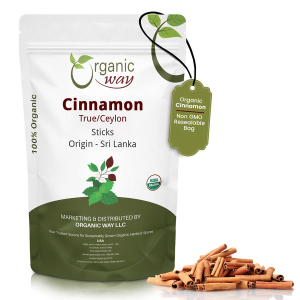 True Ceylon Cinnamon Sticks (Cinnamomum Verum) - Kosher Certified | Raw, Vegan, Non GMO & Gluten Free | USDA Certified | Origin - Sri Lanka