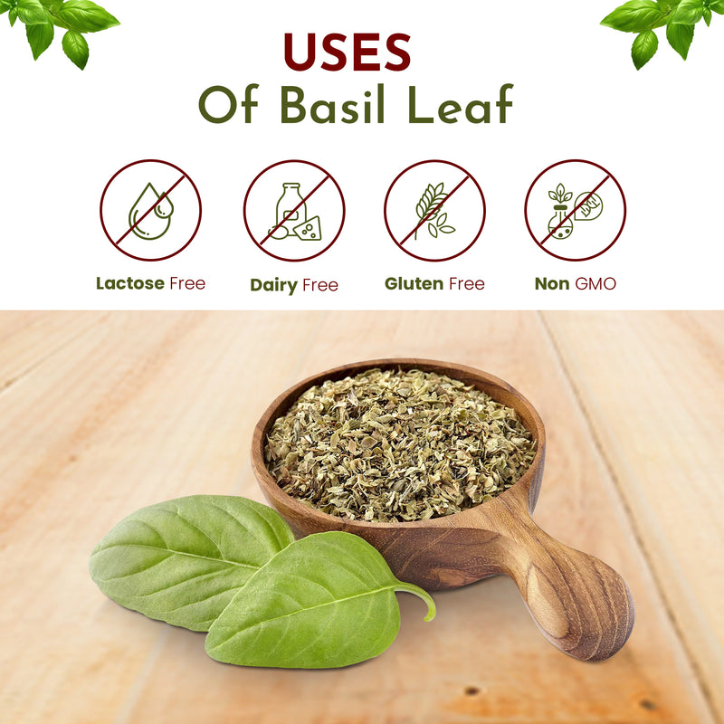 Basil leaf cut and sifted