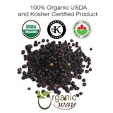 Dried Elderberry Whole - Herbal Tea | European Wild-Harvest | Kosher & USDA Certified | Non-GMO & Gluten Free | Tested for Purity | 100% Raw from Albania