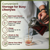 Sage Leaf Cut & Sifted (Salvia officinalis) | Herbal Tea - European Wild-Harvest | Kosher Certified | Raw, Non GMO & Gluten Free | USDA Certified | Origin - Albania