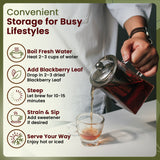 Blackberry Leaf (Rubus fruticosus) Cut & Sifted - Herbal Tea | European Wild-Harvest |  Kosher Certified | Non GMO & Gluten Free | USDA Certified | Origin - Albania