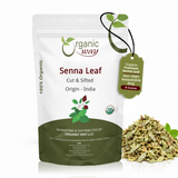 Senna Leaf Cut & Sifted (Cassia angustifolia) - Herbal Tea | Kosher & USDA Certified | Vegan, Non-GMO & Gluten Free | Tested for Heavy Metal | 100% Raw from India