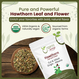 Hawthorn Leaf and Flower Cut & Sifted (Crataegus monogyna) - Herbal Tea | European Wild-Harvest | USDA & Kosher Certified | Non GMO & Gluten Free | Origin - Albania