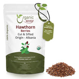 Hawthorn Berries Cut & Sifted (Crataegus monogyna) - European Wild-Harvest | Kosher Certified | Vegan, Non GMO & Gluten Free | USDA Certified | Origin - Albania