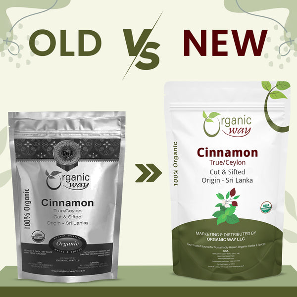 Premium True Ceylon Cinnamon Cut & Sifted (Cinnamomum verum) - Adds Flavour | Kosher Certified | Raw, Non GMO & Gluten Free | USDA Certified | Origin - Sri Lanka