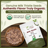 Whole Milk Thistle Seeds (Silybum marianum) - European Wild-Harvest, Kosher Certified, Vegan, Non GMO & Gluten Free, USDA Certified, Origin - Albania