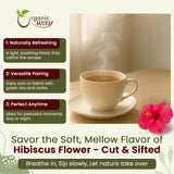 Dried Hibiscus Flower Cut & Sifted (Hibiscus rosa-sinensis) | Herbal Tea | Kosher Certified | Raw, Vegan, Non GMO & Gluten Free | USDA Certified | Origin - India