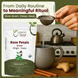 Rose Petals Dried (Rosa Centifolia) - Pure, Edible & Fragrant for Tea | USDA & Kosher Certified |Vegan, Non GMO & Gluten Free | 100% Raw from India - India