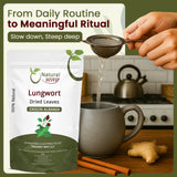 Natural Lungwort Dried Leaves Cut & Sifted (Pulmonaria Officinalis) | Kosher Certified | Raw, Vegan, Non GMO & Gluten Free | Origin - Albania