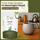 Fennel Seed Powder (Foeniculum vulgare) - Improve Digestion | Kosher Certified | Raw, Vegan, Non GMO & Gluten Free | USDA Certified | Origin - India