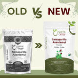 Sarsaparilla/Anantamul Root (Hemidesmus indicus) Powder - Herbal Tea | USDA & Kosher Certified | Vegan, Non GMO & Gluten Free | Resealable Bag | 100% Raw from India