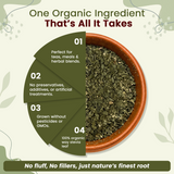 Stevia Leaf Cut & Sifted (Stevia Rebaudiana) - Kosher & USDA Certified | Non-GMO & Gluten Free | Natural Sweetener | 100% Raw from India