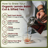 Lemon Balm Leaf Cut & Sifted (Melissa officinalis) - Herbal Tea | Kosher Certified | Vegan | Raw, Non GMO & Gluten Free | USDA Certified | Origin - Albania