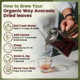 Avocado Dried Leaves Whole - Kosher & USDA Certified | Non GMO & Gluten Free | Origin - Sri-Lanka