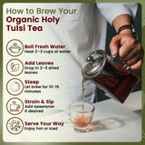 Holy Tulsi/Holy Basil Herb Cut & Sifted (Ocimum Tenuiflorum) - Pure Leaves | Kosher Certified | Raw, Vegan, Non GMO & Gluten Free | USDA Certified | Origin - India