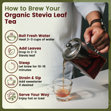 Stevia Leaf Cut & Sifted (Stevia Rebaudiana) - Kosher & USDA Certified | Non-GMO & Gluten Free | Natural Sweetener | 100% Raw from India