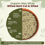 White Willow Bark Dried Herb Cut & Sifted - Herbal Tea - Origin Albania