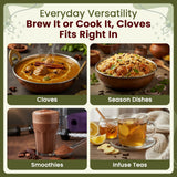 Hand Selected Cloves Whole (Syzygium aromaticum) - Adds Flavour & Aroma | Kosher Certified | Raw, Non GMO & Gluten Free | USDA Certified | Origin - Sri Lanka