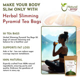 Herbal Slimming Pyramid Tea Bags | Herbal Blend for Natural Cleansing & Balanced Lifestyle | Herbal Slimming Pyramid Tea Bags | Caffeine Free 100% Natural Ingredients | ECO Conscious Tea Bags