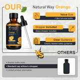 Natural Way Orange Essential oil | Pure Aromatherapy Oil for Diffusers, Hair Growth, Skin, Scalp Care, Massage | Refreshing Hair Oil for Women & Men | Organic Essential Oil for Diffuser | 4 Fl Oz (120 mL)