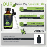Spearmint Essential Oil for Diffusers | Natural Aroma Oil for Home Fragrance, Humidifier & DIY Candle Making, Long Lasting Scent for Office, Bedroom & Soothing Scent 4 Fl Oz (120 mL)