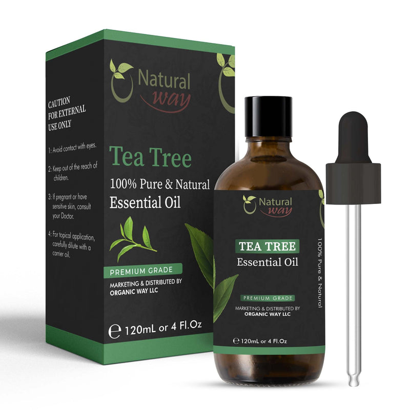 Natural Way Tea Tree Essential Oil | Essential Oil for Diffuser, Hair Growth, Skin, Scalp Care, Massage | Refreshing Hair Oil for Women & Men | 4 Fl Oz (120 mL)