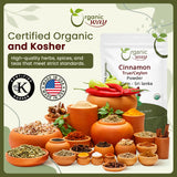 True Ceylon Cinnamon Powder | Kosher Certified | Raw, Vega, Non-GMO & Gluten Free | Freshly Grounded Premium Cinnamon | Resealable Bag | Origin-Sri Lanka
