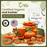 Plantain Leaf Cut and Sifted | European Wild-Harvest | Kosher Certified | Non GMO & USDA Certified