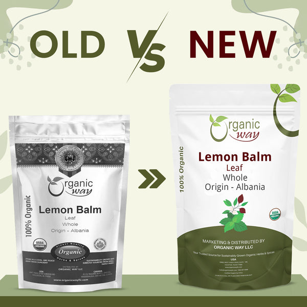 Lemon Balm Leaf Whole (Melissa officinalis) - Herbal Tea | Kosher Certified | Vegan | Raw, Non GMO & Gluten Free | USDA Certified | Origin - Albania