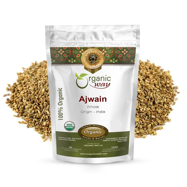 Ajwain/Carom Seeds Whole (Trachyspermum copticum) - Helps in Digestion | Kosher Certified | Vegan, Non GMO & Gluten Free | USDA Certified | Origin - India