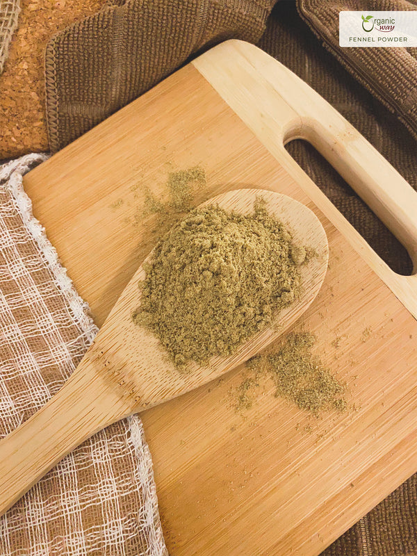 Fennel Seed Powder (Foeniculum vulgare) - Improve Digestion | Kosher Certified | Raw, Vegan, Non GMO & Gluten Free | USDA Certified | Origin - India
