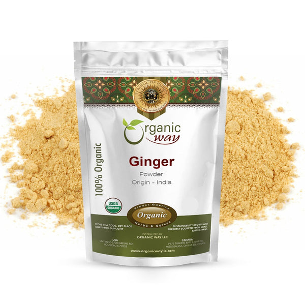 Ginger Root Powder (Zingiber officinale Roscoe) Herbal Tea - Kosher & USDA Certified | Non-GMO & Gluten Free | Carefully Lab Tested | Resealable Bag | 100% Raw from India