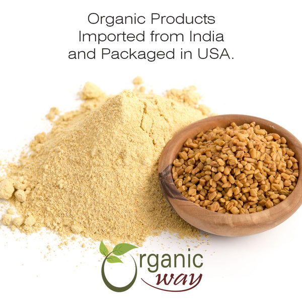 Organic Way Fenugreek / Methi Powder (Trigonella foenum) - Adds Flavour & Aroma | Kosher Certified | Raw, Vegan, Non GMO & Gluten Free | USDA Certified | Origin - India