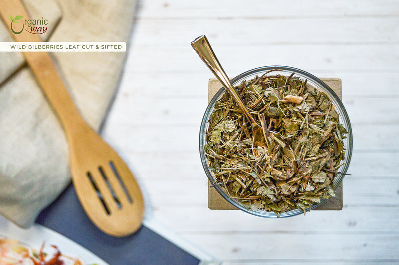 Wild Bilberries Leaf (Cut & Sifted), European Wild Harvest